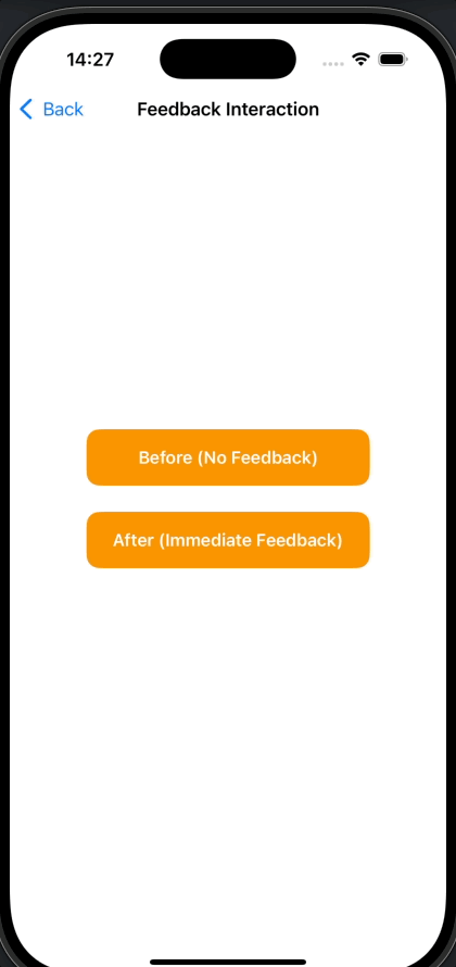 feedback before