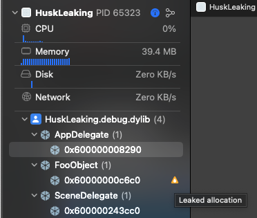 Xcode Memory Graph